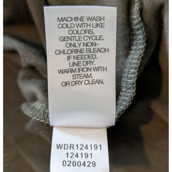 J Jill Pure Jill Size S Dress Sleeveless Asymmetric Textured Tencel Olive Green - Picture 9 of 12